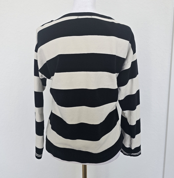 LRL Lauren Jeans Co Ralph Lauren Nautical Striped Sweatshirt Coastal Prep Large - Picture 4 of 7